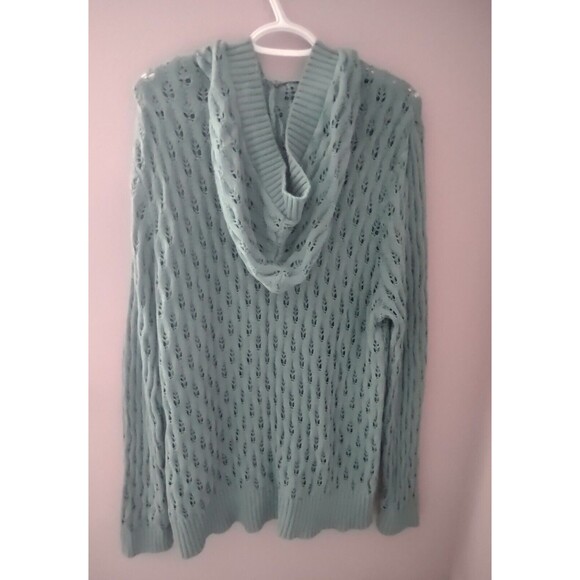 Evy's Tree Women's The Bernadette 100% Cotton XL Knit Cardigan Dusty Green - Picture 6 of 9